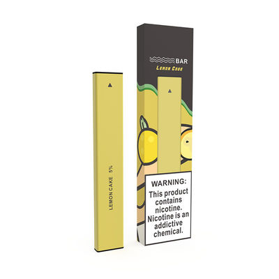 Батареи сигареты 400Puffs 280mAh лимона ручка Vape устранимой мини e желтая