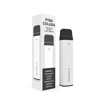 Pina Colada 1000 сопит батарея 850mAh устранимого прибора стручка Vape белая