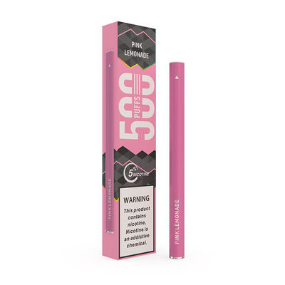 Розовая сигарета 50mg 500 ручки e лимонада сопит устранимый стручок 1.3ml